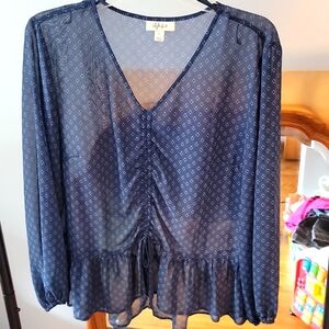 Sheer blue Blouse